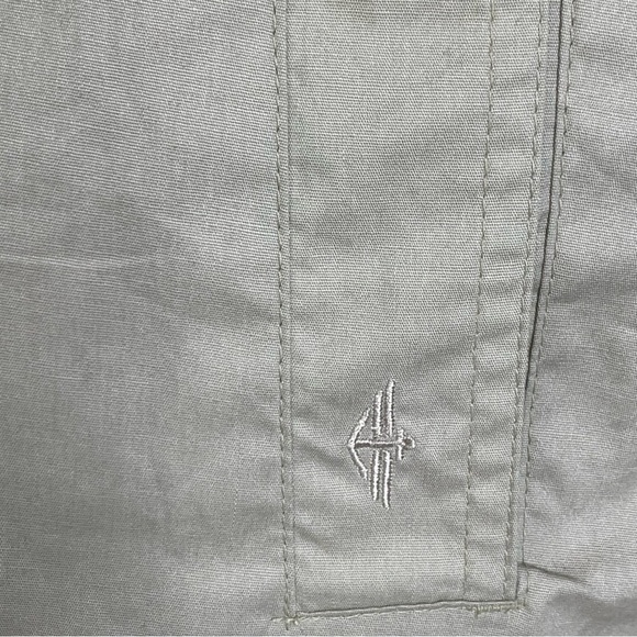 Men’s Dockers Khaki Fishing Chore Windbreaker Mesh Lined Jacket Pockets Hood LRG - Picture 13 of 13